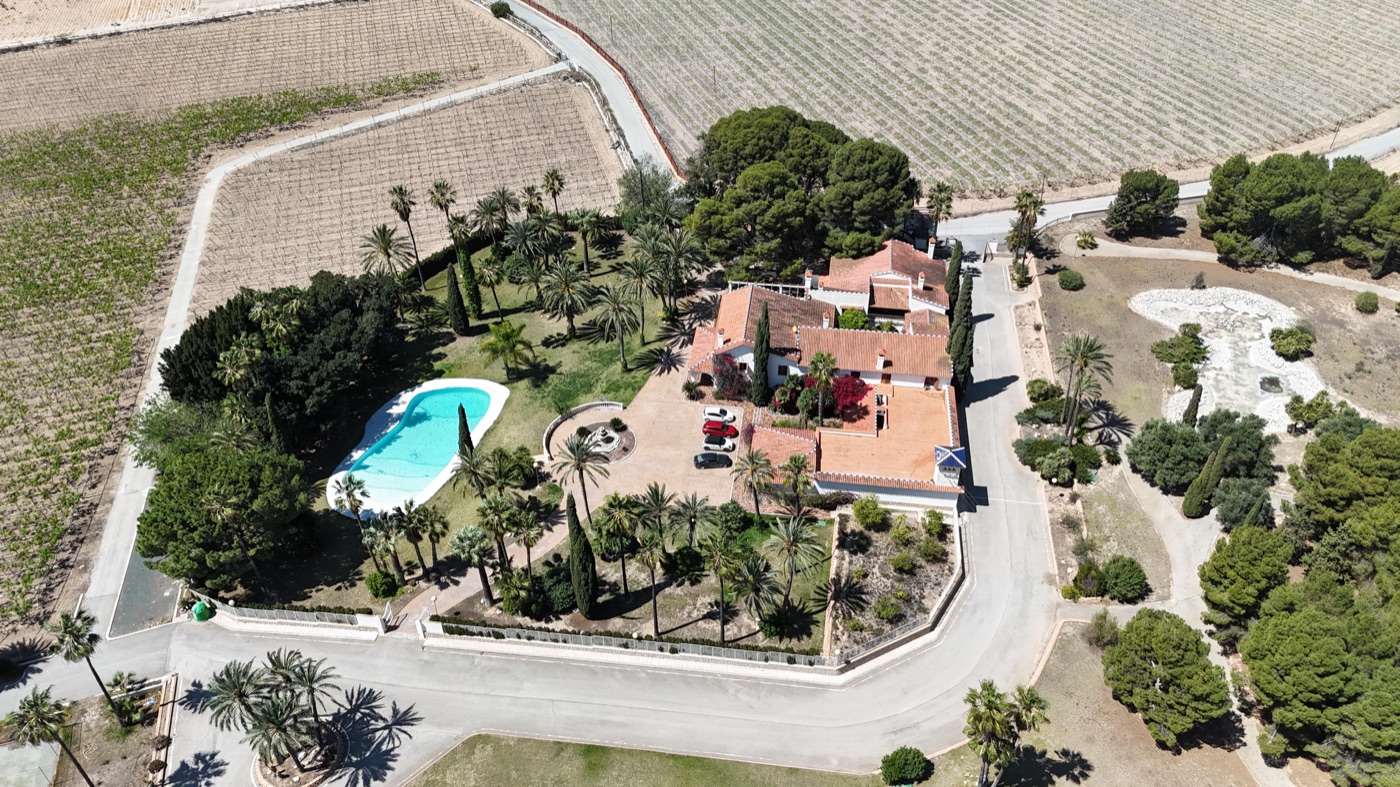Vista aérea de la finca Casa Imas, Novelda, Alicante