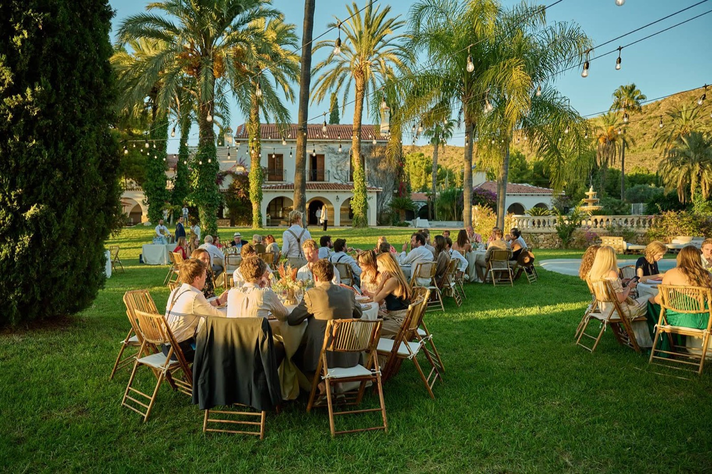 Wedding banquet under the stars at Casa Imas